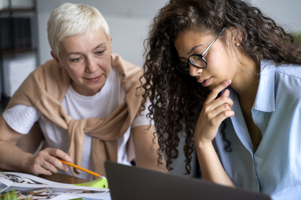 Women meet, taking advantage of a program focusing on mentorship for women in construction